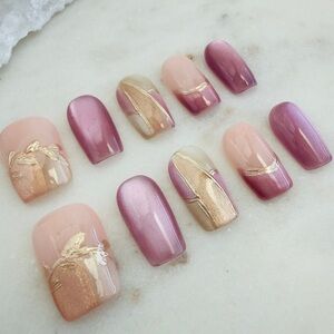 Pink & Lavender Press-On Nails